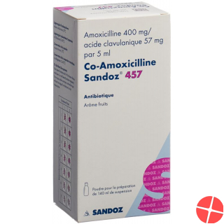 Co Amoxicillin Sandoz Pulver 457mg Suspension 140ml