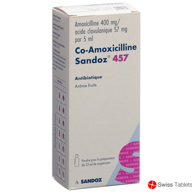 Co Amoxicillin Sandoz Pulver 457mg Suspension 35ml buy online