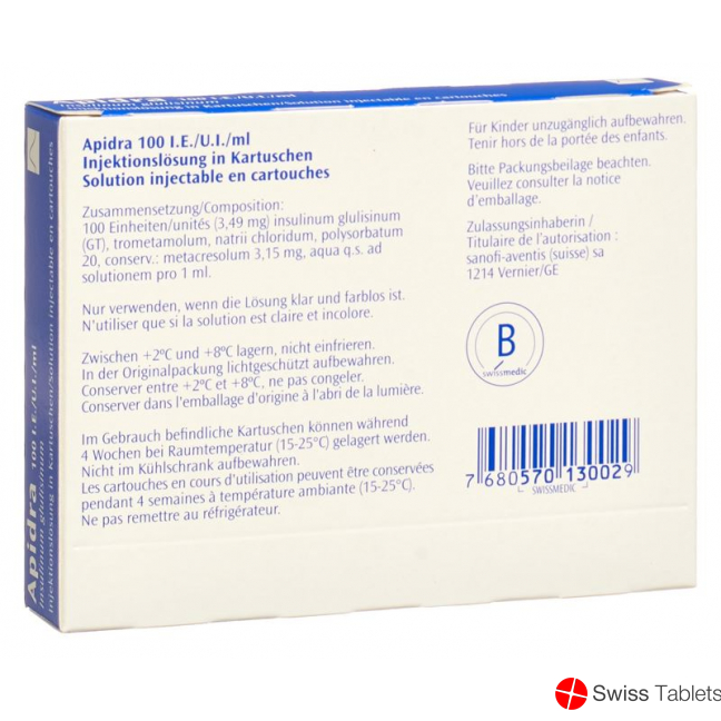 Apidra Injektionslösung für Clikstar/optipen 5 Ampullen 3ml buy online