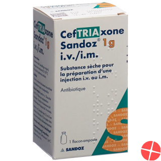 Ceftriaxon Sandoz Trockensubstanz 1g Durchstechflasche