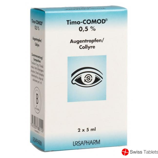 Timo Comod Augentropfen 0.5% 2x 5ml buy online