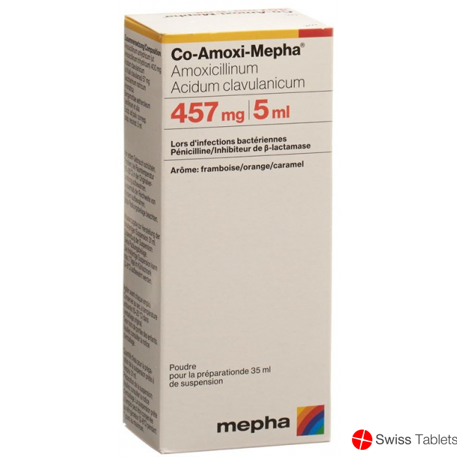 Co Amoxi Mepha Pulver 457mg Suspension 35ml buy online