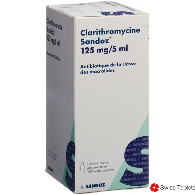 Clarithromycin Sandoz Suspension 125mg/5ml 100ml buy online Clarithromycin Sandoz Suspension 125mg/5ml 100ml buy online
