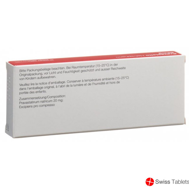 Pravastatin Zentiva Tabletten 20mg 30 Stück buy online