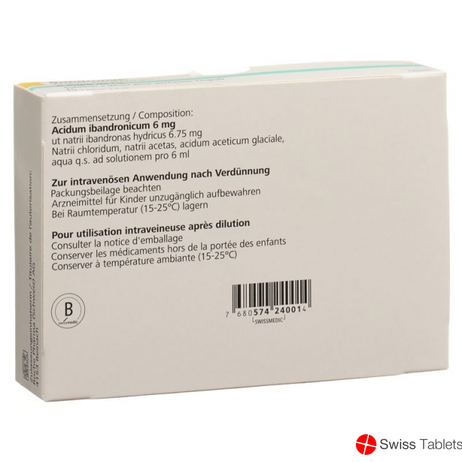 Bondronat Infusionskonzentrat 6mg/6ml Durchstechflasche 6ml buy online