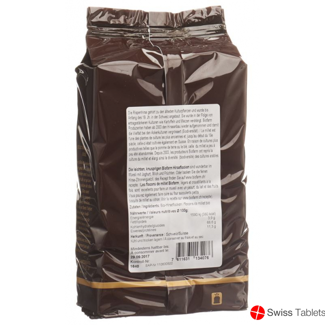 Biofarm Schweizer Hirsefloeckli Knospe 500g buy online