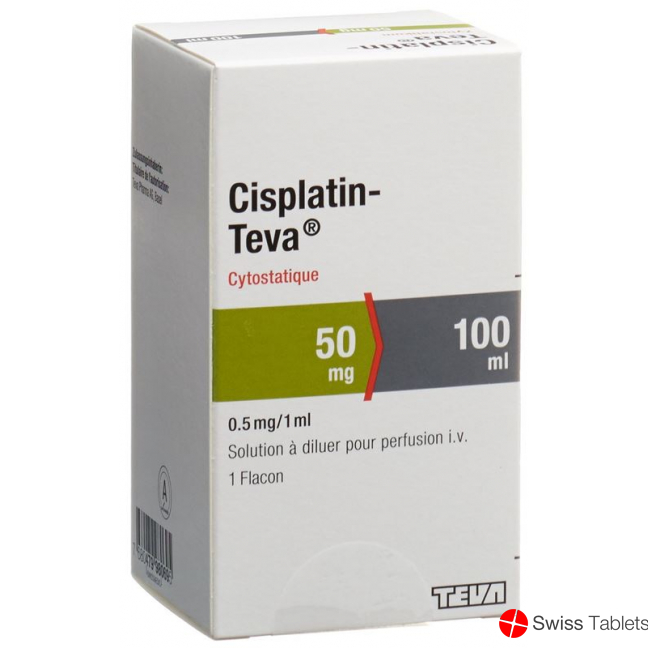 Cisplatin Teva 50mg/100ml Durchstechflasche 100ml buy online