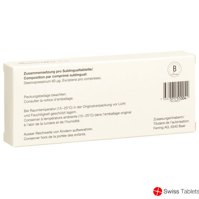 Minirin Melt Subling Tabletten 60mcg 30 Stück buy online