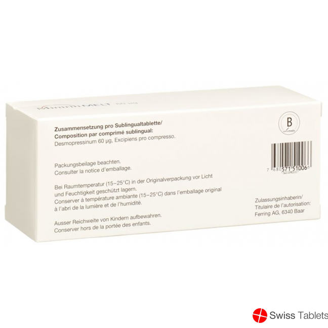 Minirin Melt Subling Tabletten 60mcg 100 Stück buy online