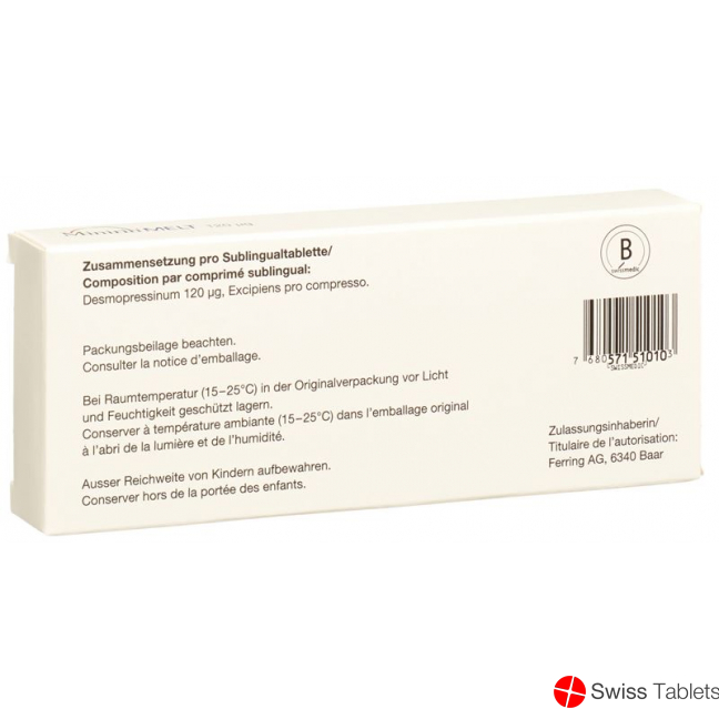 Minirin Melt Subling Tabletten 120mcg 30 Stück buy online