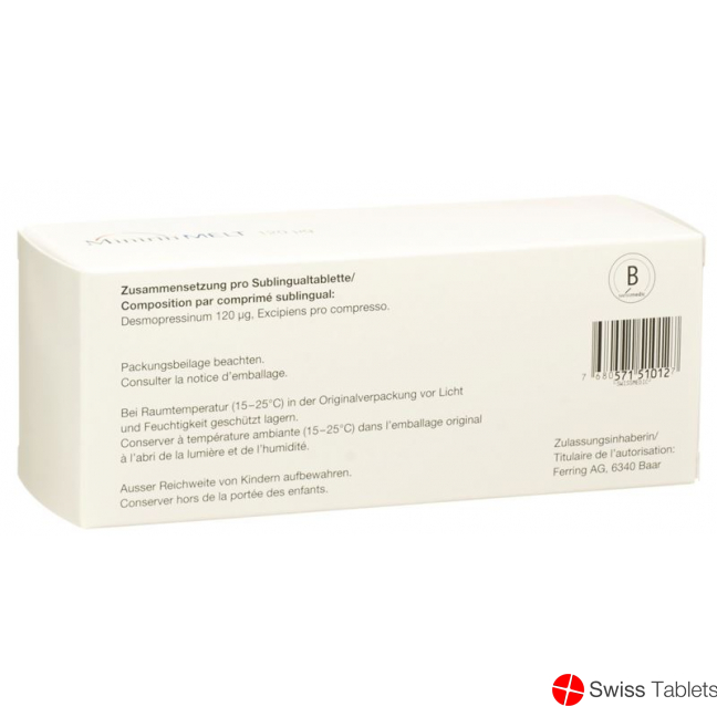 Minirin Melt Subling Tabletten 120mcg 100 Stück buy online