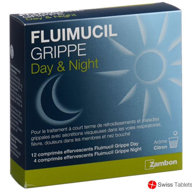 Fluimucil Grippe Day Night 16 Brausetabletten buy online