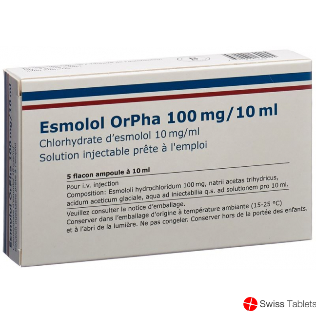 Esmolol Orpha Infusionslösung 100mg/10ml 5 Durchstechflaschen 10ml buy online