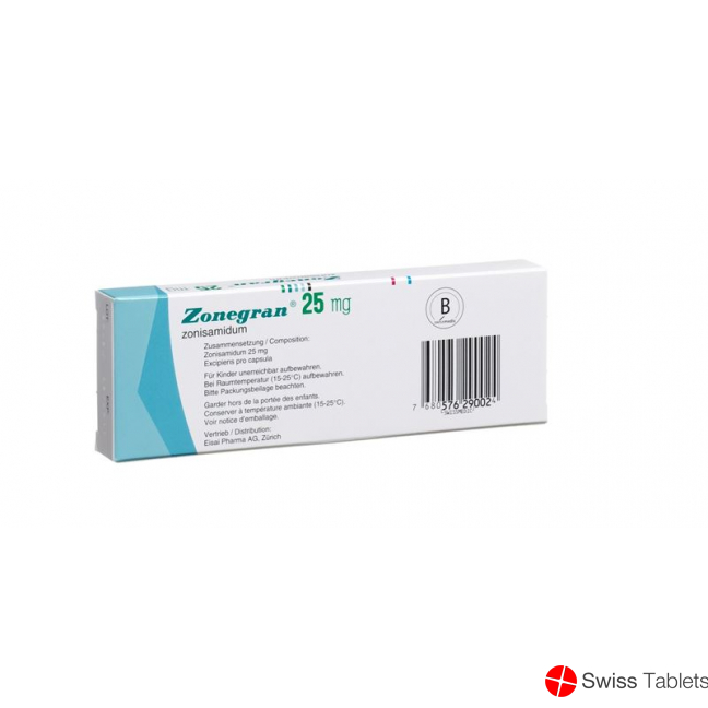 Zonegran Kapseln 25mg 14 Stück buy online