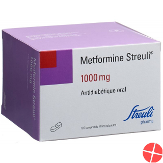 Metformin Streuli Filmtabletten 1000mg 120 Stück