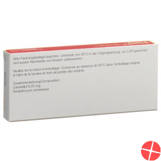 Carvedilol Helvepharm Tabletten 6.25mg 14 Stück