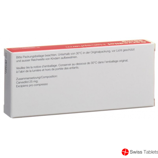 Carvedilol Helvepharm Tabletten 25mg 30 Stück buy online