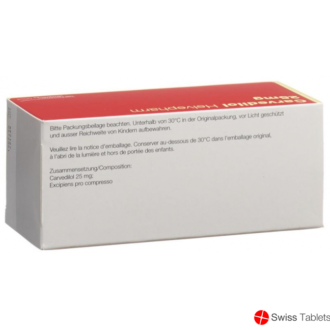 Carvedilol Helvepharm Tabletten 25mg 100 Stück buy online