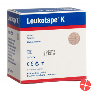 Leukotape K elastischer Tapeverband 5m x 5cm Hautfarbig