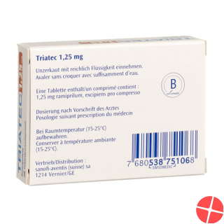 Triatec Tabletten 1.25mg 20 Stück