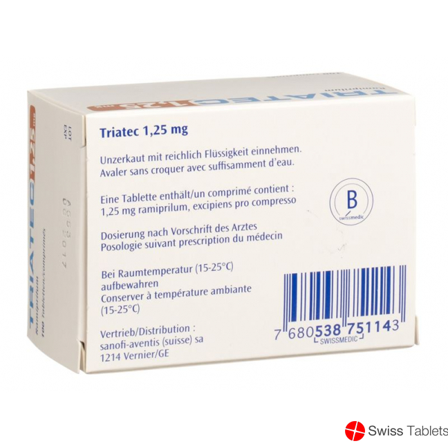 Triatec Tabletten 1.25mg 100 Stück buy online