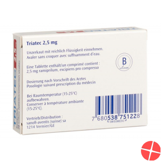 Triatec 2.5 Tabletten 2.5mg 20 Stück