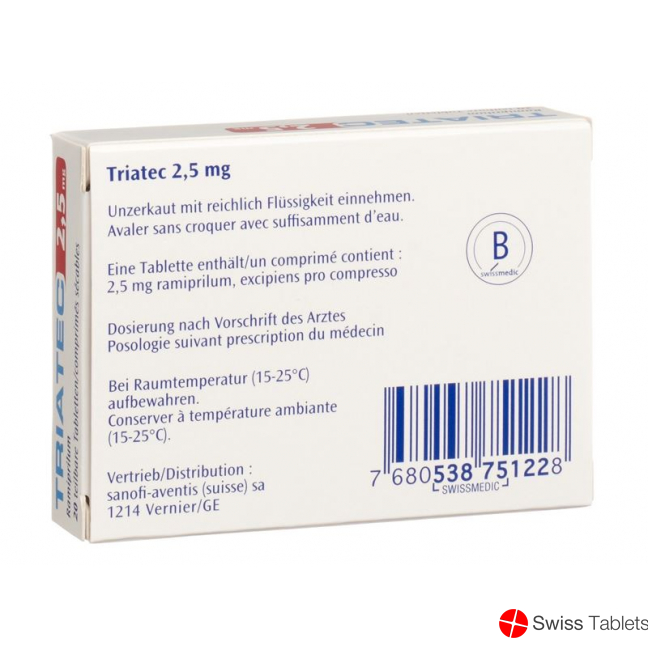 Triatec 2.5 Tabletten 2.5mg 20 Stück buy online