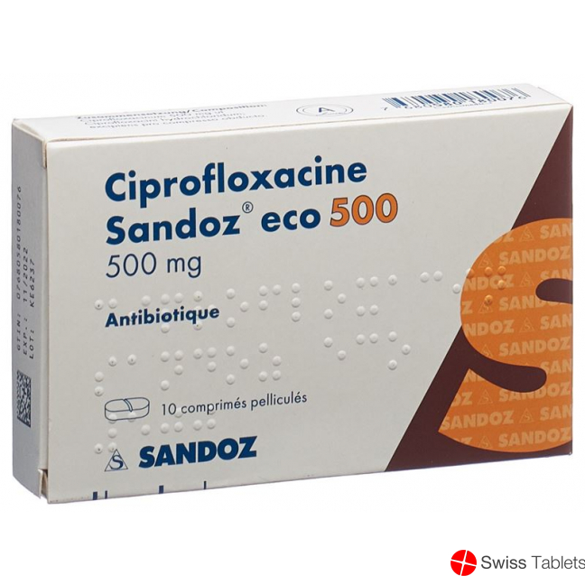 Ciprofloxacin Sandoz Eco Filmtabletten 500mg 10 Stück buy online