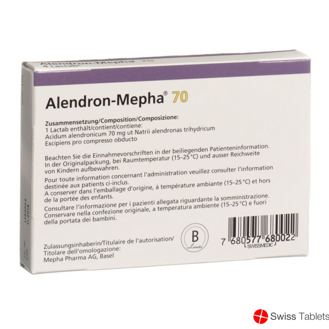 Alendron Mepha 70 Lactabs 70mg 4 Stück buy online