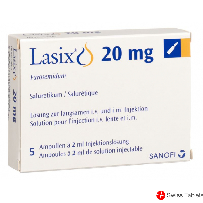 Lasix Injektionslösung 20mg/2ml 5 Ampullen 2ml buy online