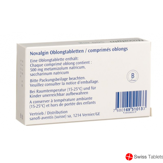 Novalgin Filmtabletten 500mg 10 Stück buy online