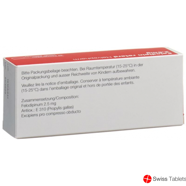 Felodipin Retard Zentiva 2.5mg 30 Stück buy online