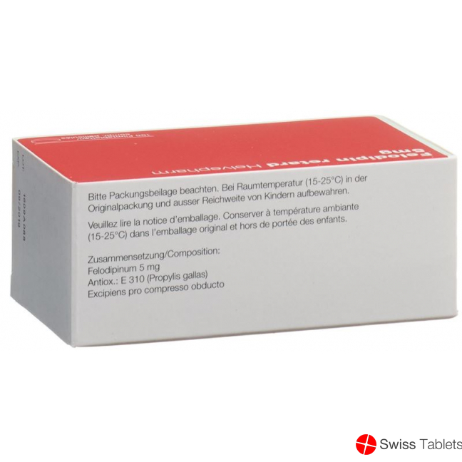 Felodipin Helvepharm Retard Filmtabletten 5mg 100 Stück buy online