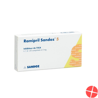 Ramipril Sandoz 5 mg 20 tablets