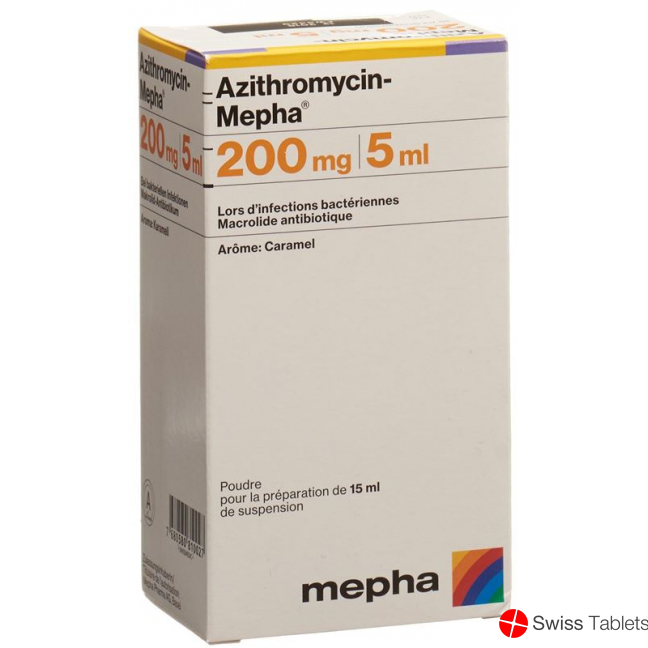 Azithromycin Mepha Suspension 200mg/5ml 15ml buy online