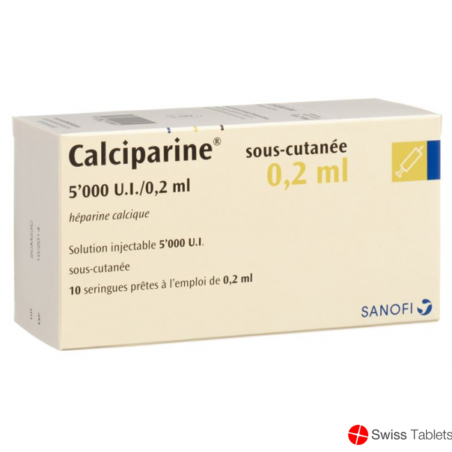 Calciparine 5000 E/0.2ml S.c. 10 Fertigspritzen 0.2ml buy online