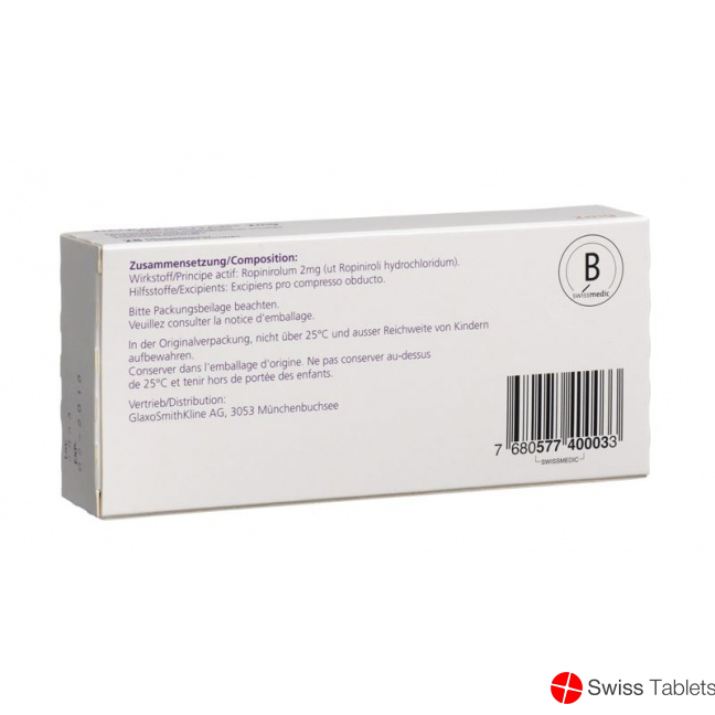 Requip Modutab Filmtabletten 2mg 28 Stück buy online