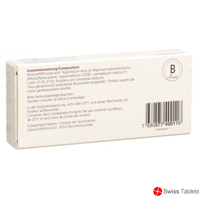 Requip Modutab Filmtabletten 4mg 28 Stück buy online