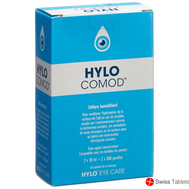 Hylo Comod Augentropfen 2 Flaschen 10ml buy online