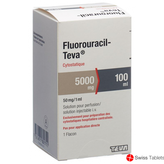 Fluorouracil Teva 5000mg/100ml Durchstechflasche 100ml buy online