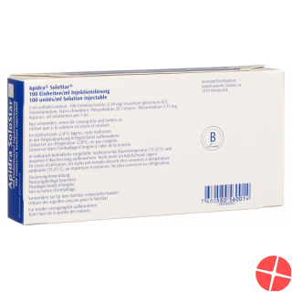 Apidra Solostar Injektionslösung 5 Fertigpen 3ml Apidra Solostar Injektionslösung 5 Fertigpen 3ml