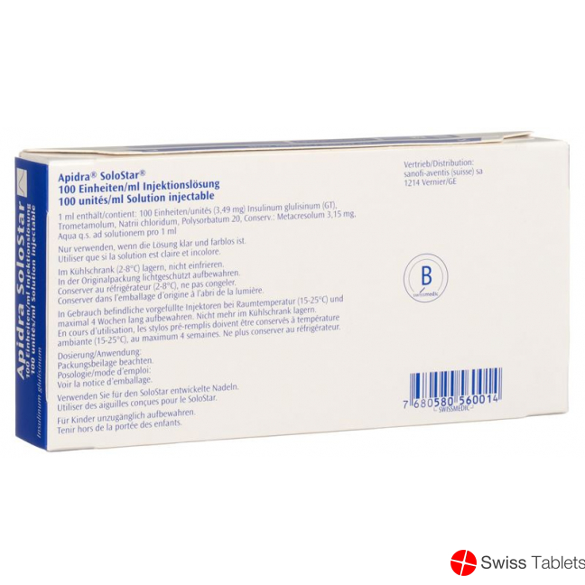 Apidra Solostar Injektionslösung 5 Fertigpen 3ml buy online