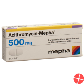 Azithromycin Mepha 500 Lactabs 500mg 3 Stück