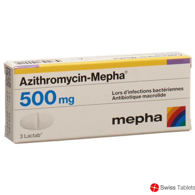 Azithromycin Mepha 500 Lactabs 500mg 3 Stück buy online