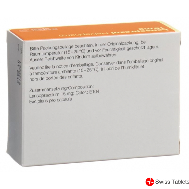 Lansoprazol Helvepharm Kapseln 15mg 28 Stück buy online
