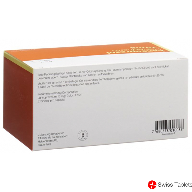 Lansoprazol Helvepharm Kapseln 15mg 112 Stück buy online