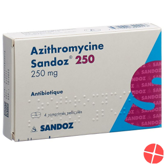 Azithromycin Sandoz Filmtabletten 250mg 4 Stück