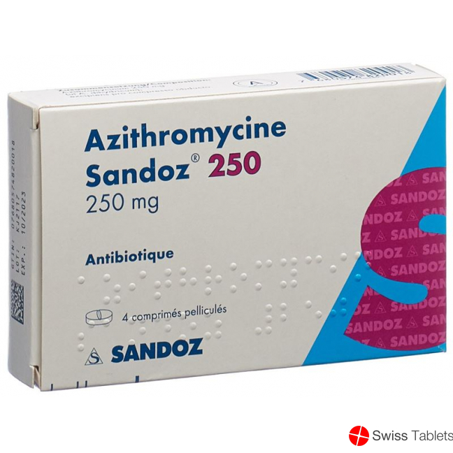 Azithromycin Sandoz Filmtabletten 250mg 4 Stück buy online