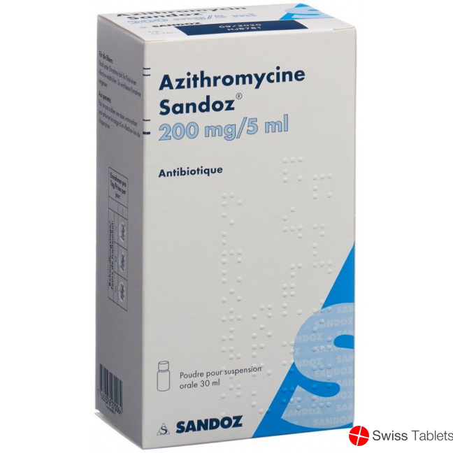 Azithromycin Sandoz Suspension 200mg/5ml 30ml buy online