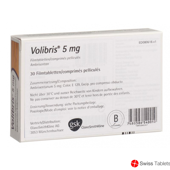Volibris Filmtabletten 5mg 30 Stück buy online